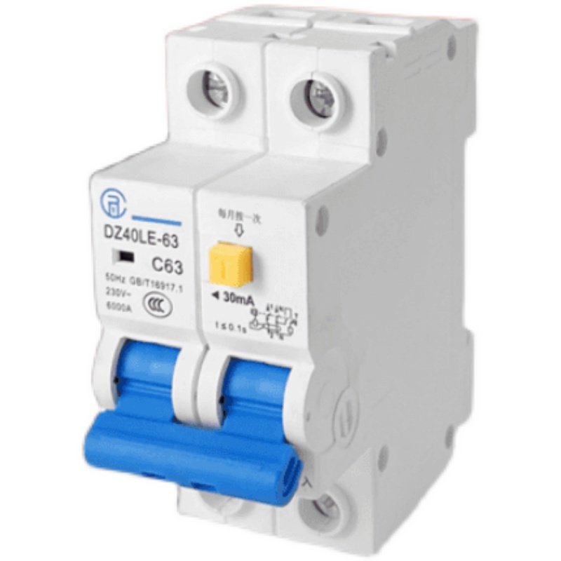 上海人民漏电保护器DZ40LE-2P63a家用二位漏保空气开关带漏电保护