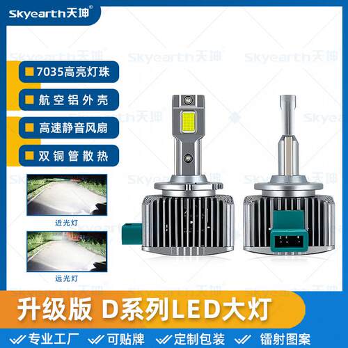 直插式D1SLEDD2S D4S D5SD8S D3S氙气改LED大灯聚光高亮跨境车灯