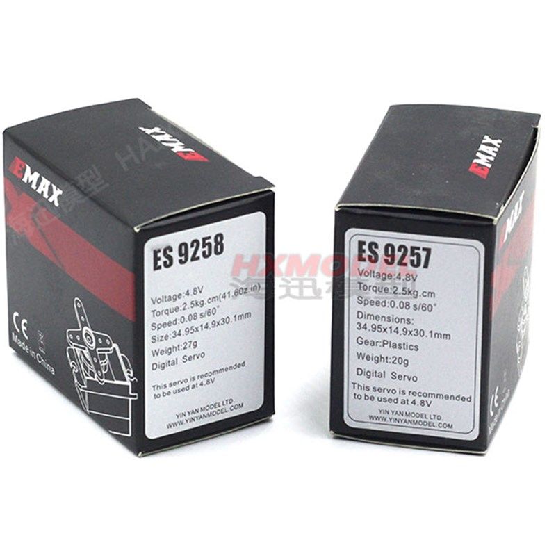 EMAX 高品质 450直升机专用锁尾舵机 ES9257 ES9258数码金属舵机
