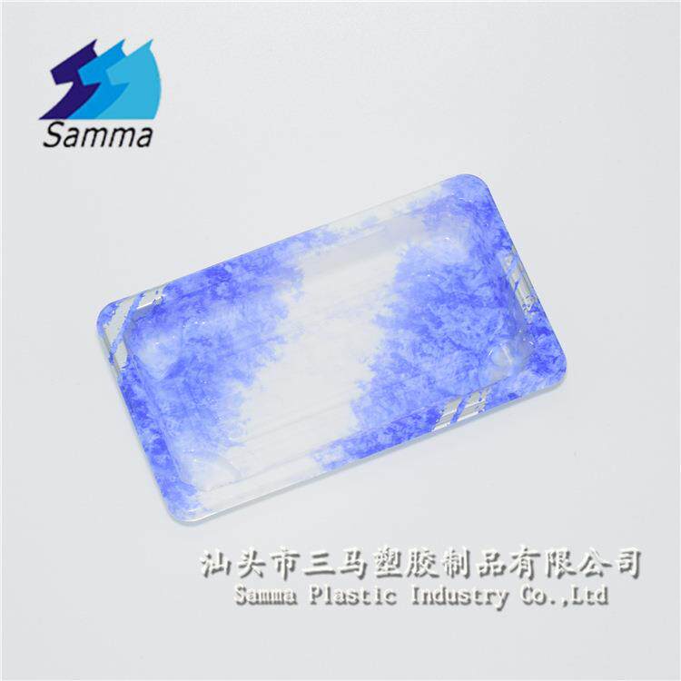 Samma-1100GA(1箱800套)塑料小号寿司盒带透明盖子