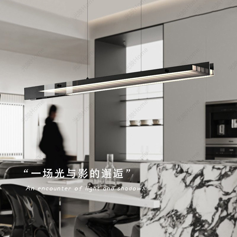 意式轻奢设计师一字餐厅吊灯