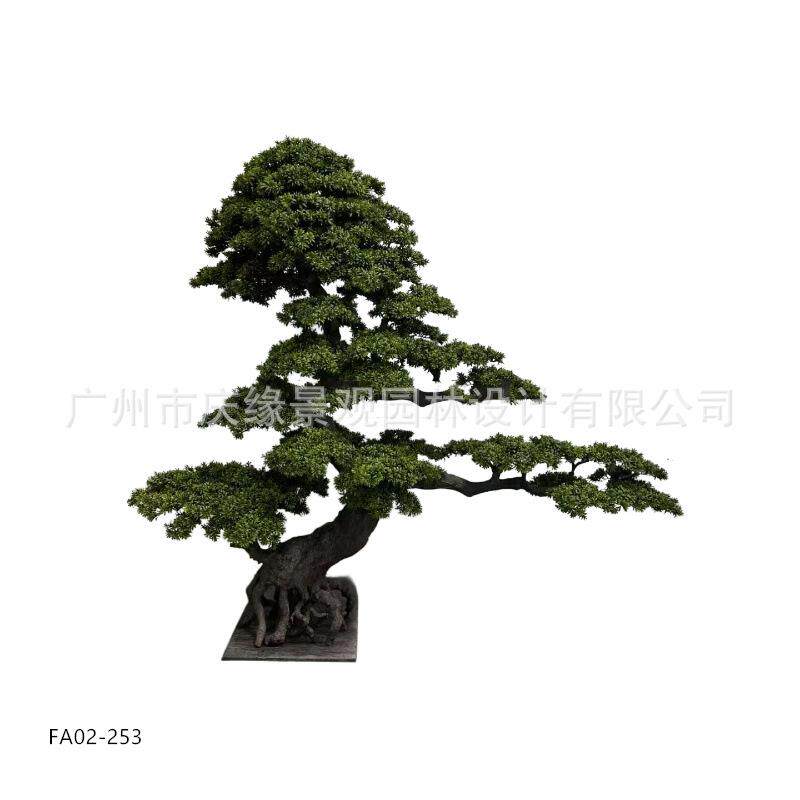 仿真松树大型景观树工程园林餐厅布景绿植假树人造迎客松树松针树
