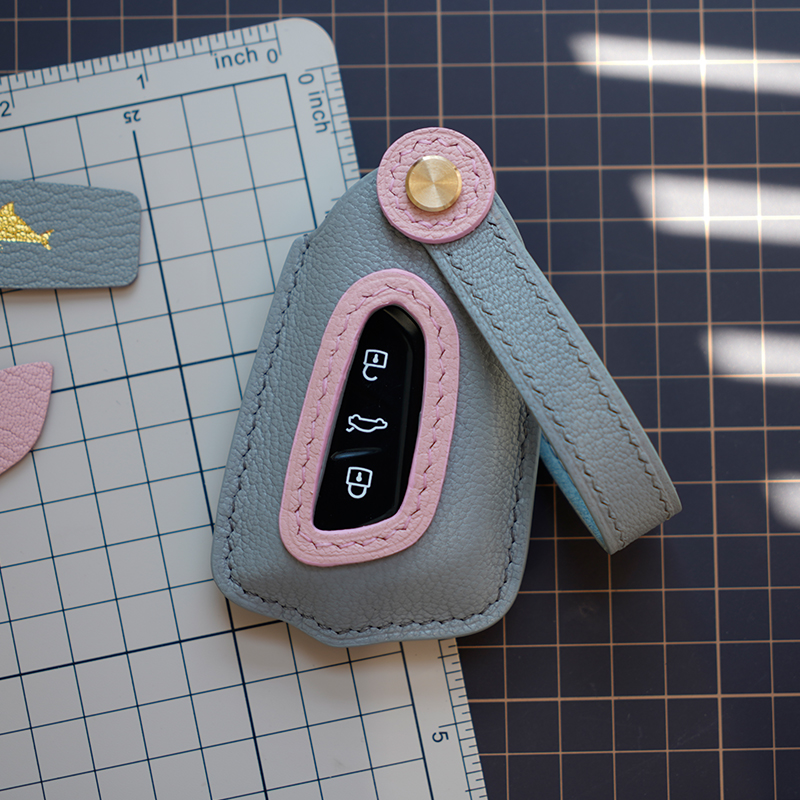 大众钥匙套高尔夫8凌渡L.ID.3.ID.4.ID.6手工定制钥匙包