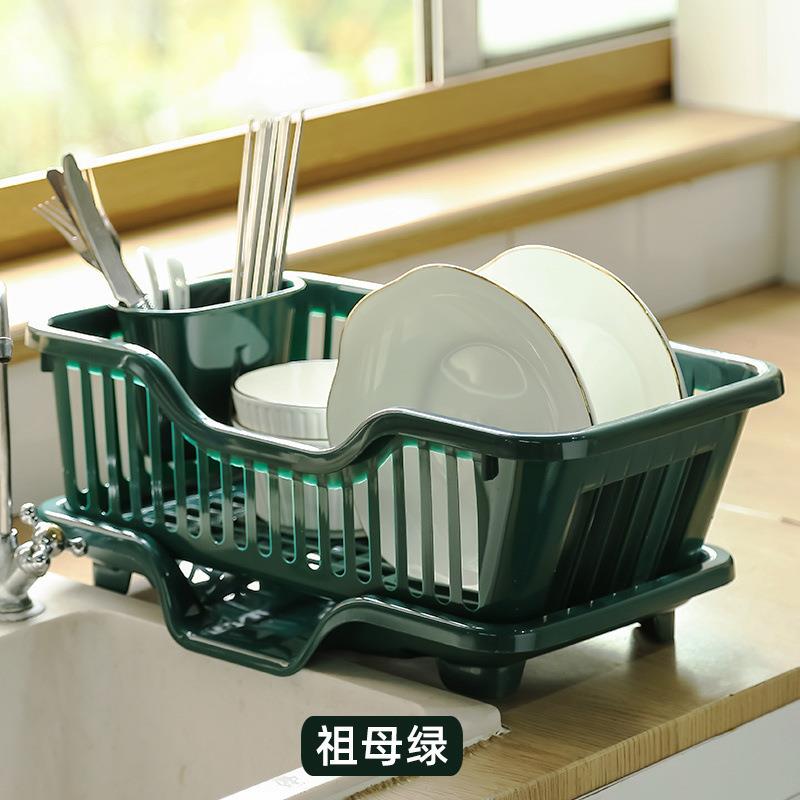 大号加厚塑料沥水篮厨房灶台放碗筷盘子收纳置物架水槽沥水架套装