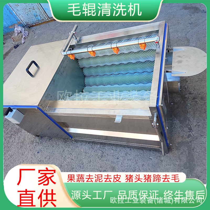 芋头毛刷清洗去皮一体机 花生清洗流水线 莲藕板栗清洗设备