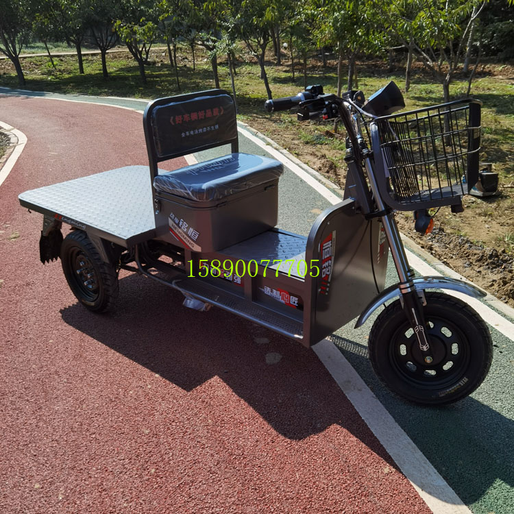 电动三轮车长跑电瓶家农用货车载重王拉货大力神工地工厂盘货平板