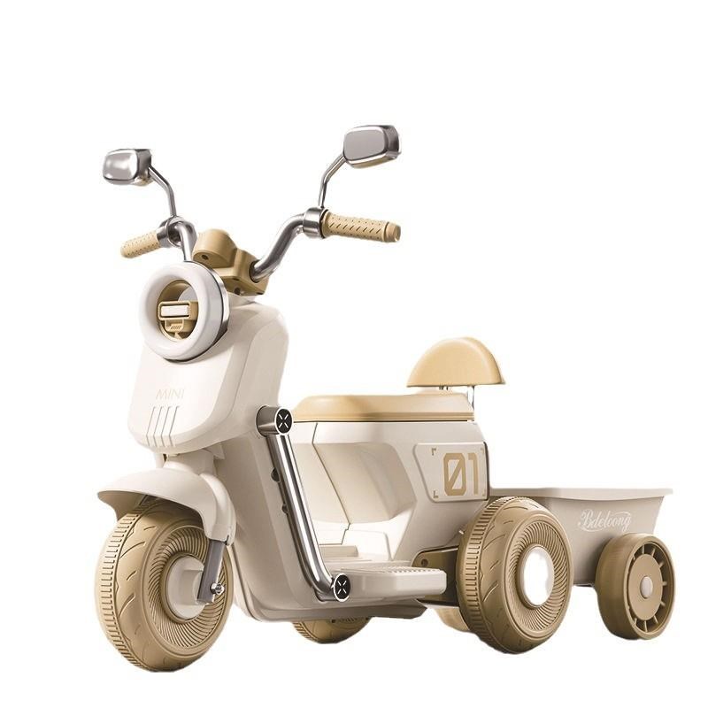 儿童电动摩托车三轮车男孩女宝宝玩具车小孩可坐人电瓶车遥控童车