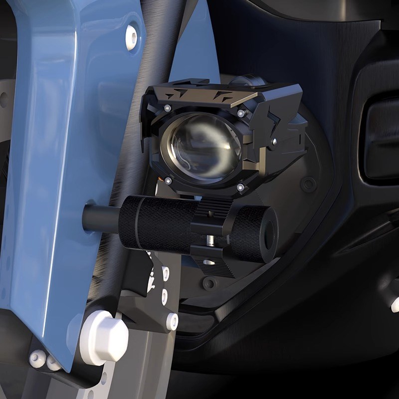 机车射灯改装铝合金管夹保险杆护杠万向可调节底部通用射灯支架