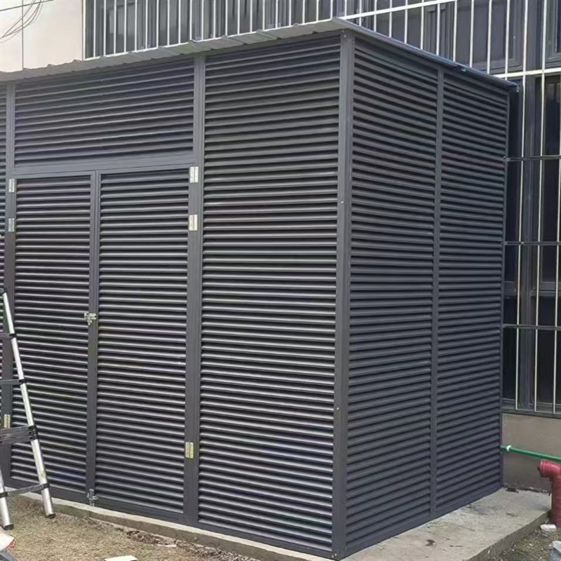 铝合金百叶窗空调外机格栅网防护罩围栏挡通风口透气散热防雨定制