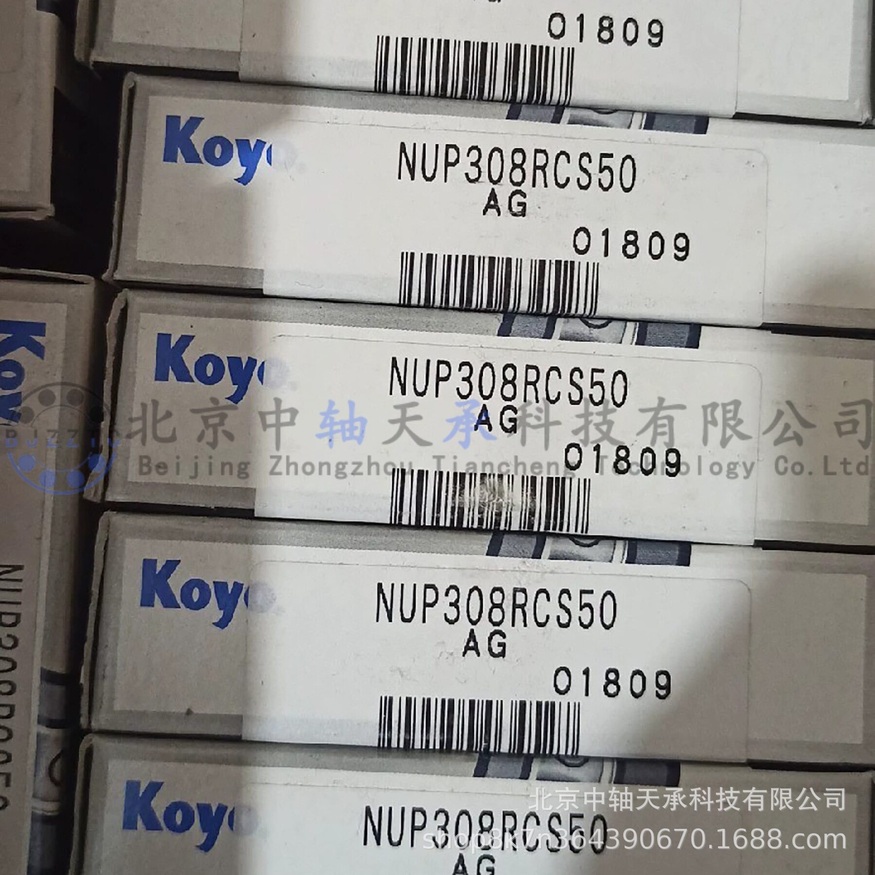 KOYO圆柱滚子轴承NUP308RCS50外圈两侧带整体式挡边