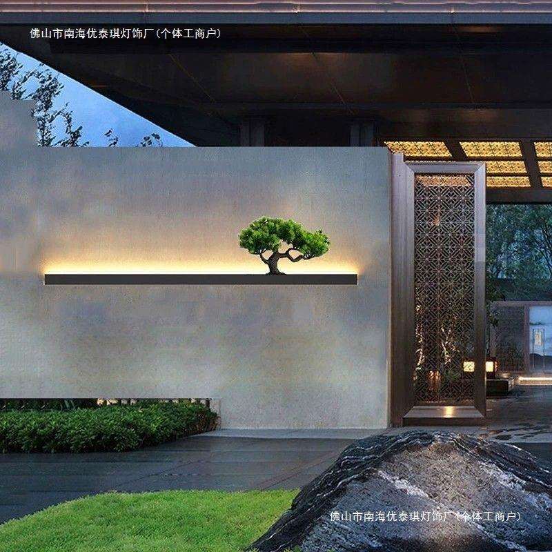 户外防水壁灯洗墙灯长条庭院灯外墙壁灯室外现代花园围墙灯造景灯