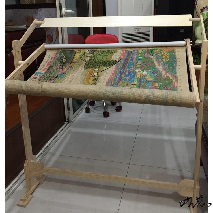 十字绣绣绷支架方形高低花架子通用落地框架加宽小型夹式工具可调