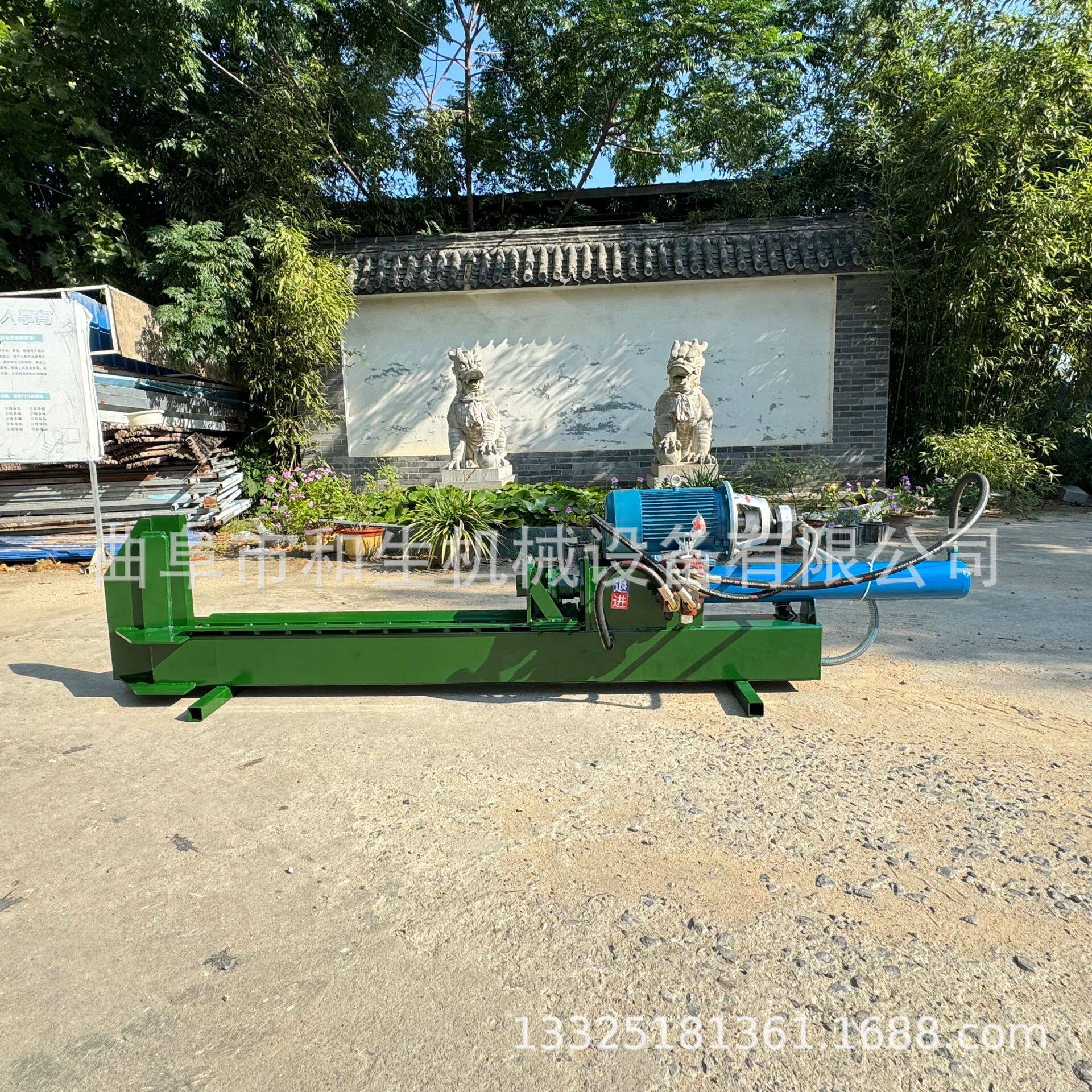 电动小型劈柴机单相电硬杂木破木机卧式树墩圆木大推力劈裂机