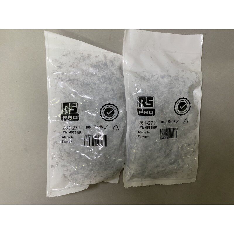 RSPRO281-271沉头螺丝螺纹尺寸M5,16mm长钢制内六角孔每袋100个