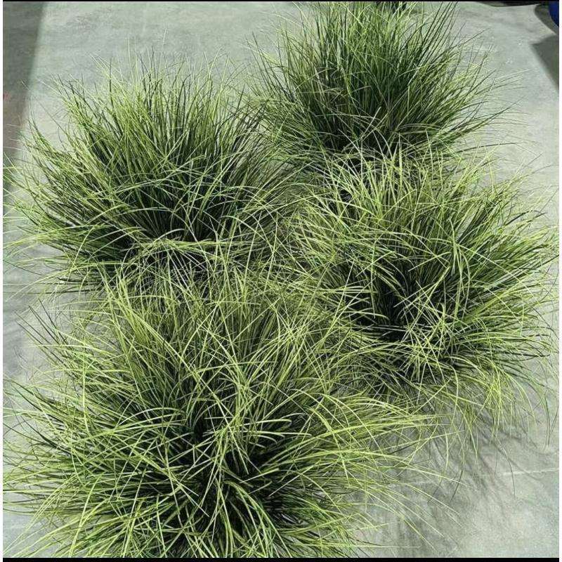 高端假花草装饰蕨类绿植物绿色假草坪仿真松树室内外石头摆件