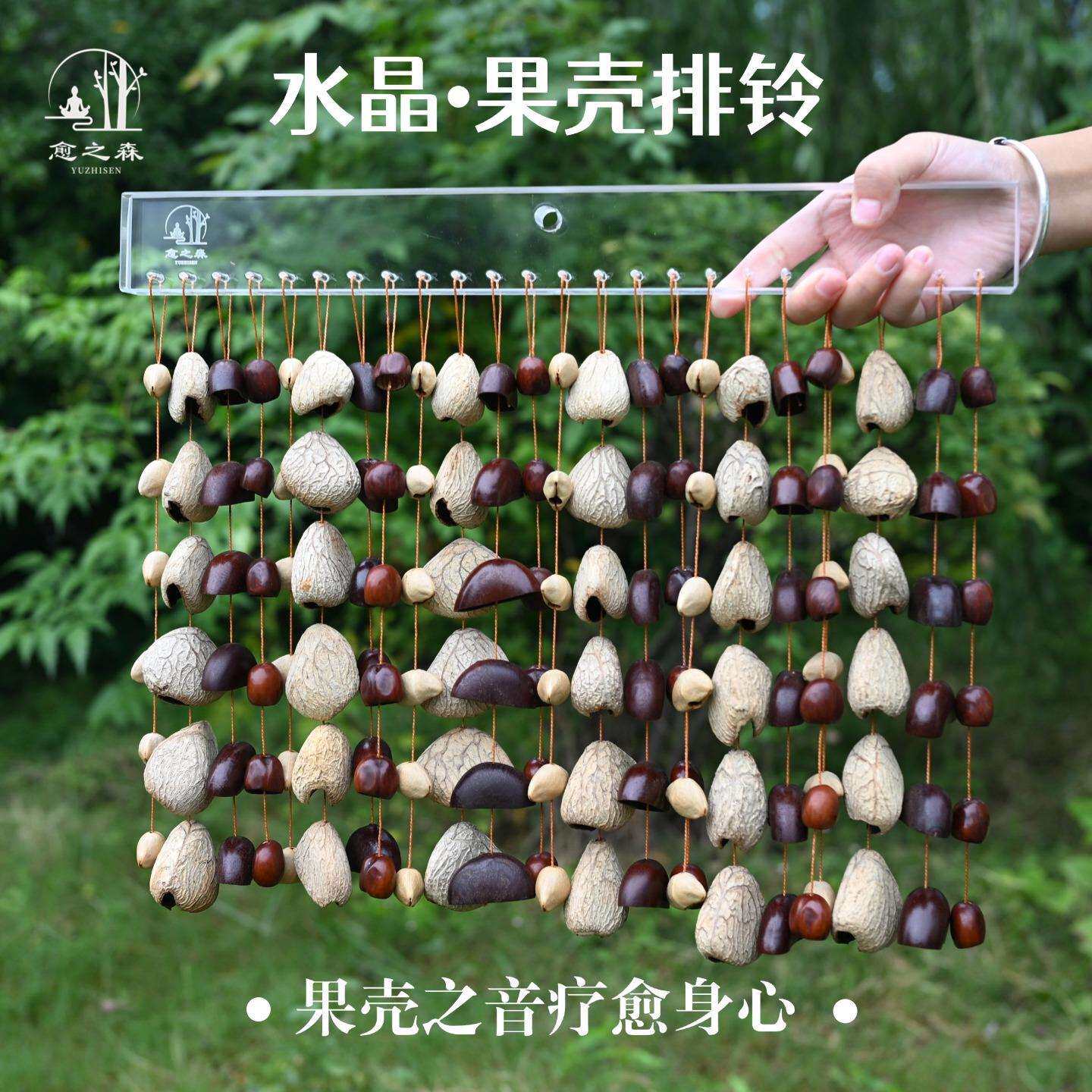 愈之森水晶音束果实摇铃天然植物果实音乐会伴奏手摇铃静心乐器果