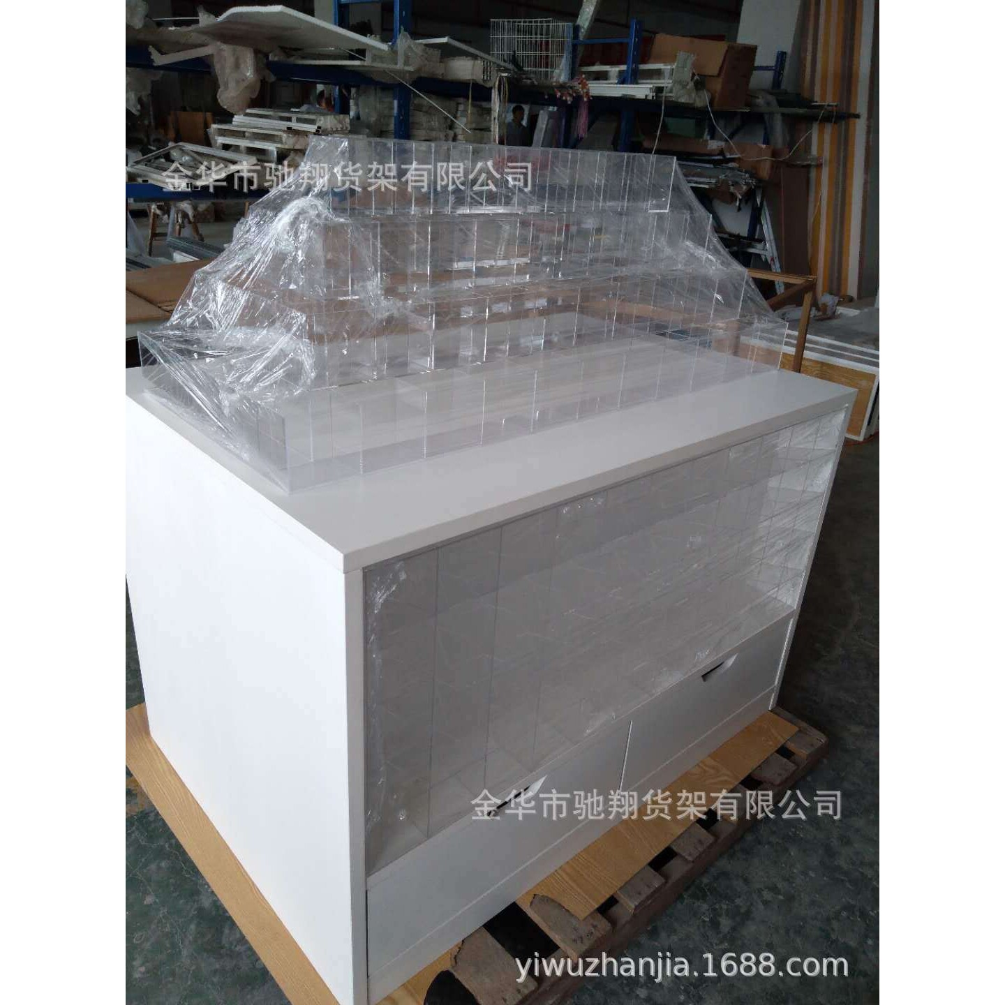 精品店文具货架晨文具中岛架亚克力笔架钢笔圆珠笔铅笔陈列展示柜