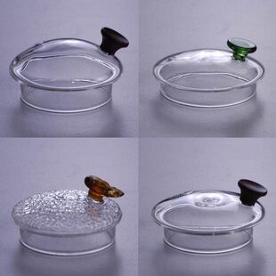 珠玻璃盖侧把1蒸茶壶盖子纯手工盖锤煮茶壶纹木