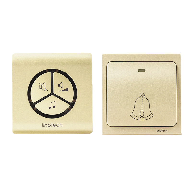 领普门铃无线家用自发电防水大音量门铃不用电池门铃一拖一拖二