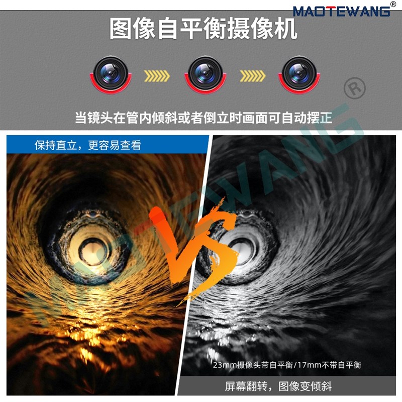 工厂直发 工业管道内窥镜高清防水摄像头下水道堵塞探测仪双线盘