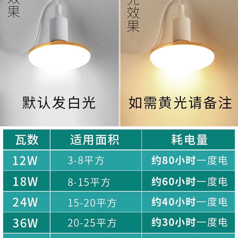 家用LED插座灯泡带线插头开关超亮简易插电灯直插悬挂式节能吊灯