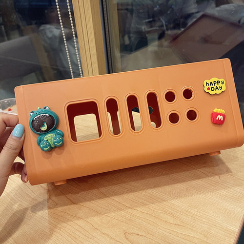 超大号电线收纳盒数据线电源线插座卡通收线盒充电器插排集线器盒