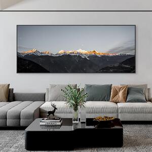日照群山现代简约客厅装饰画日照金山名山壁画酒店沙发墙背景挂画