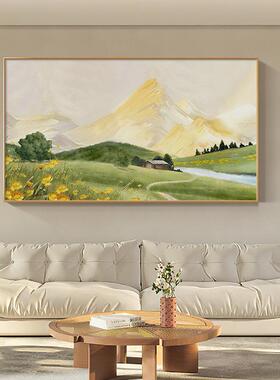 日照金山 北欧风景客厅装饰画大尺寸单幅沙发背景挂画卧室山水画