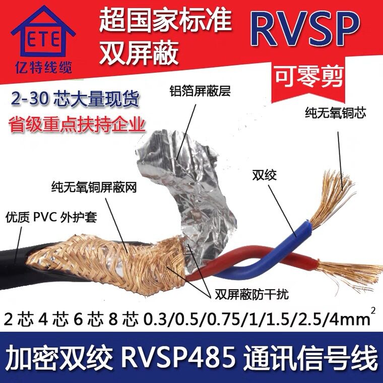 双绞屏蔽RVSP/RVVSP通讯信号线