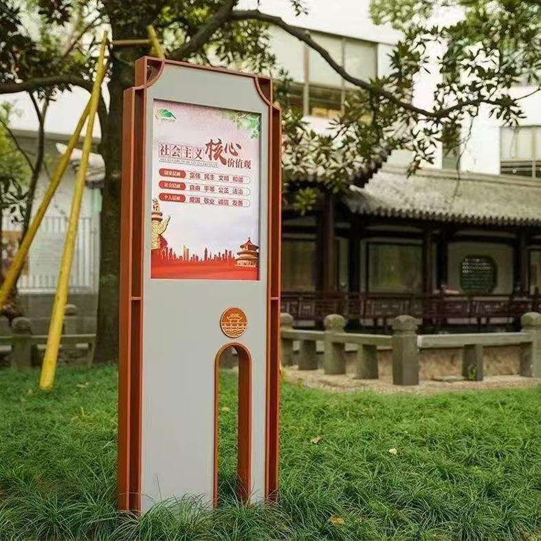 公园导视牌立式导向牌标户外不锈钢指示牌识标牌广告牌厂家图片