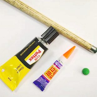 台球杆皮头通用胶水慢胶安固特快胶粘杆头修理工具桌球包邮