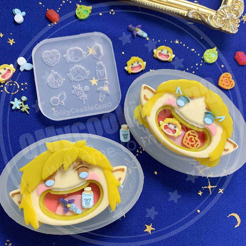 超可爱 林克 塞尔达传说配件摇摇乐 uv滴胶 aOb滴胶全透明硅胶模