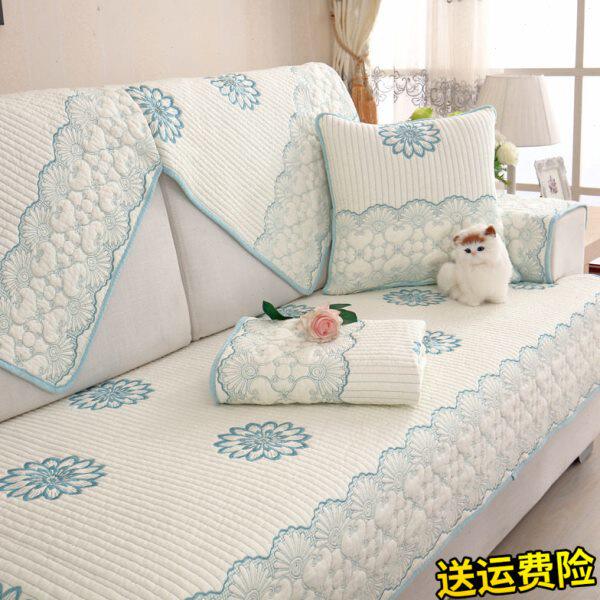 沙发套布艺沙发罩垫全棉坐垫简约现代防滑四季通用冬季双面沙发巾