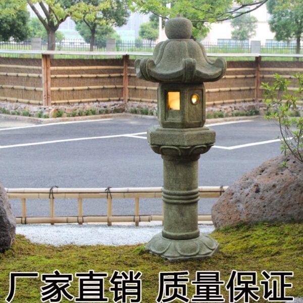 别墅灯仿古石草坪灯庭院太阳能灯景观石园林青装饰石头灯石雕摆件