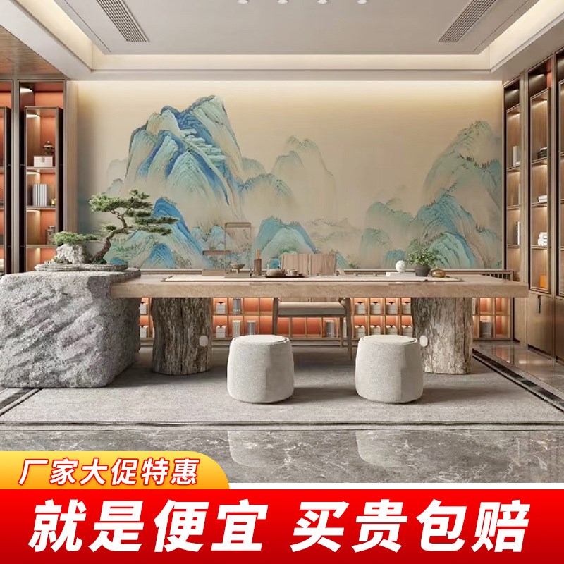 墙布定制来图定做壁布大型工装背景壁纸剧本杀客T厅展厅浮雕壁画