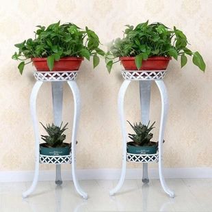 放绿萝的花架子客厅电视柜旁边欧式铁艺花盆架室内置物架