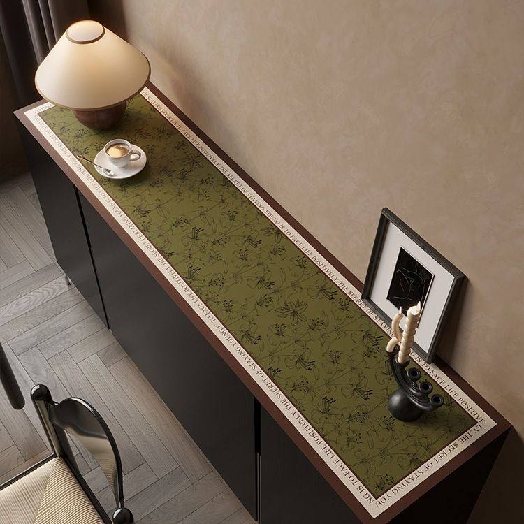 复古餐边柜桌垫长条电视柜桌垫中古风台面垫防水防油玄关鞋柜桌布