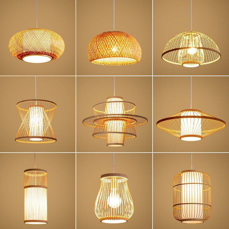 灯笼竹艺吊灯吧台民宿茶室火锅店饭店简约日式餐厅竹编餐饮店灯具,家装灯饰光源,酒店/宴会厅/餐饮吊灯,淘宝优惠券,粉丝福利购,淘宝优惠卷