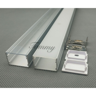 LED铝材硬灯条嵌入灯槽线条灯铝槽橱柜灯柜台灯U型铝槽壳30×20
