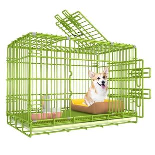 折叠加粗宠物狗笼子加固镀锌狗笼运输笼烤漆中小型犬室内兔子家用