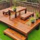户外防腐木地板露台拼装 庭院改造地台露天榻榻米蒙古包景观地平台