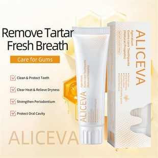 跨境ALICEVA蜂胶牙膏英文r包装Propolis toothpaste中英文外贸