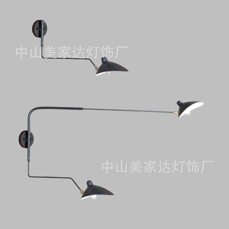 北欧张牙舞爪led客厅卧室房间床头伸缩阅读民宿酒吧长臂可调壁灯