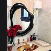 轻奢背景墙不规则面镜异形镜子化妆镜壁挂装 创意 饰浴室镜餐厅法式