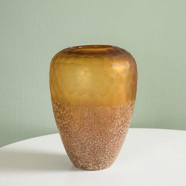 风装饰轻奢鱼工艺品创意水培插花饰玻璃花瓶摆家居器鳞纹