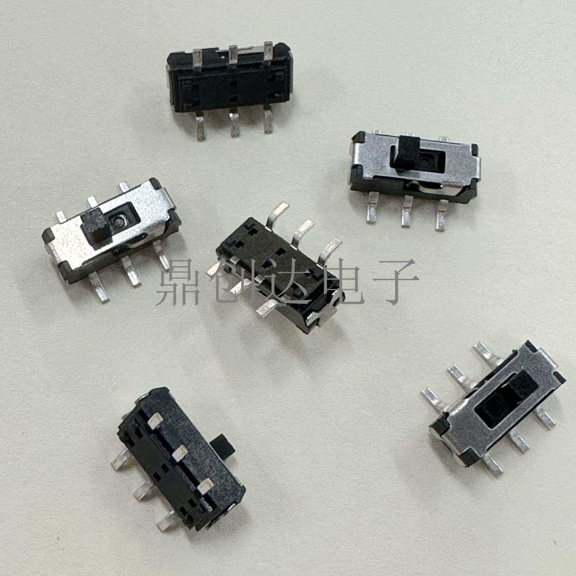 耐高温立式六脚拨动开关 微型两档贴片拨动开关 双排六脚滑动开关