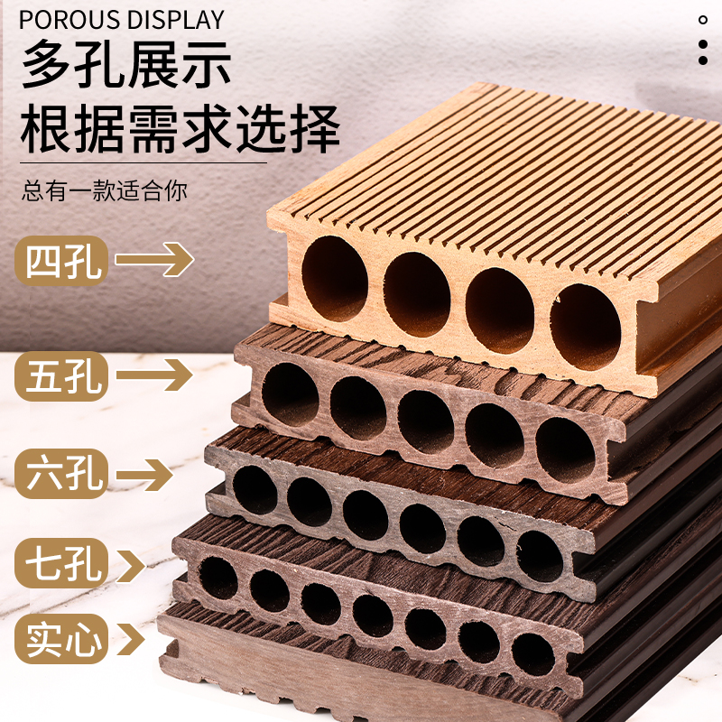 塑木地板户外庭院阳台别墅露台花园防腐木实心共挤木地板木塑地台