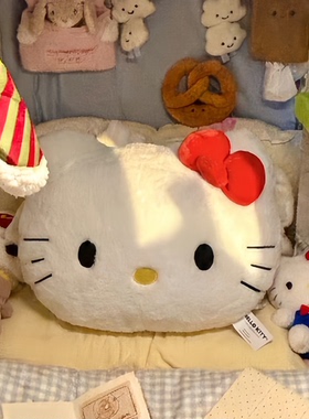 KT抱枕宿舍学生靠枕可爱床头枕毛绒玩偶床头大靠背打工人护腰腰靠
