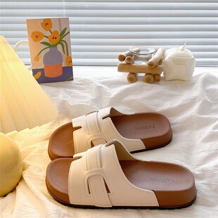 高质感好搭~拖鞋女外穿夏季新款时尚软底不累脚平底勃肯凉拖鞋女
