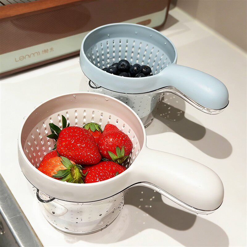 食品级双层洗果筛盆淘米沥水篮